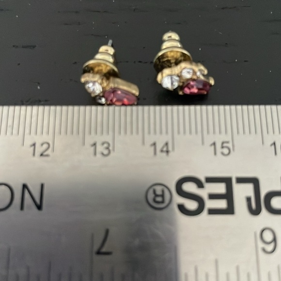 Olive & Piper Elegant Green and Pink Crystal Earrings Set - Picture 6 of 6